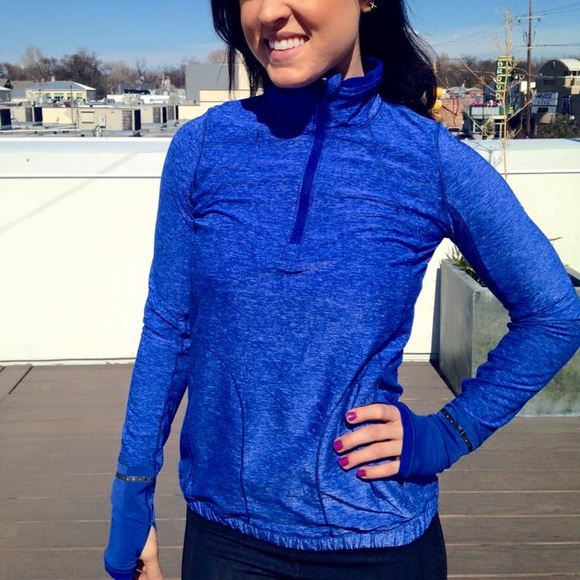 lululemon athletica Tops - Lululemon Pace Pusher Pullover in Harbor Blue 8